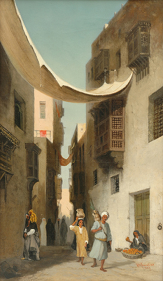 Appraisal: Robert Magnus Chevalier British active - A Street in the