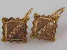 Appraisal: A pair of yellow metal tests carat gold earrings approx