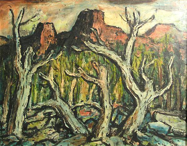 Appraisal: Louis Siegriest American - Dead trees signed 'Siegriest' lower right