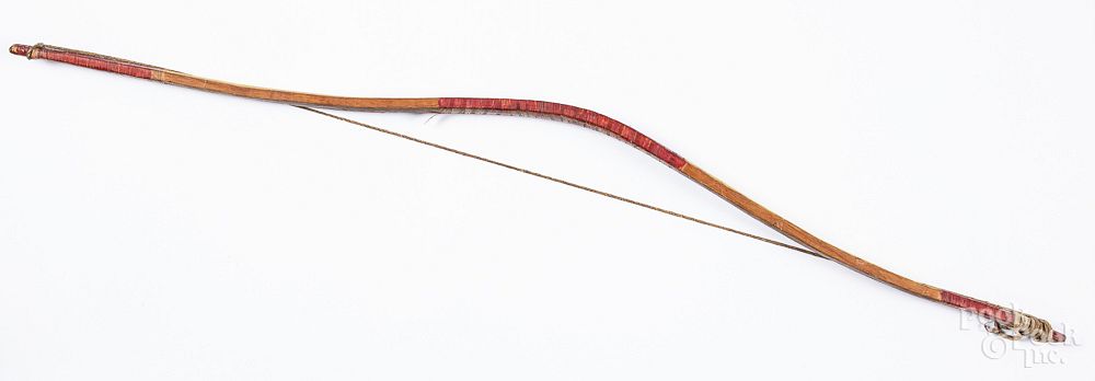 Appraisal: Good Plains Indian painted bow Good Plains Indian painted bow