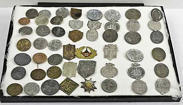 Appraisal: German WWII Tinnies Lot of Seventy Lot includes party days