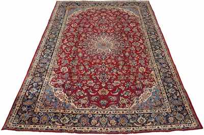 Appraisal: A Large Isfahan Carpet Thick wool pile on cotton weft