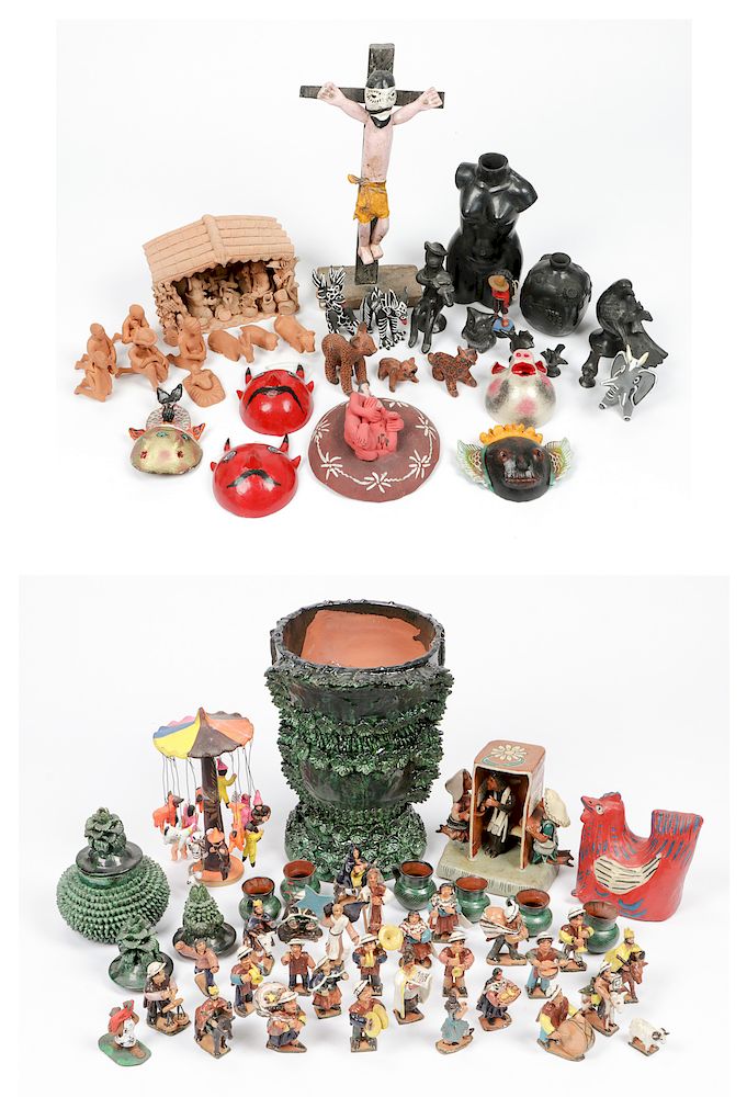 Appraisal: Collection of Folk Art and Pottery Collection of Folk Art