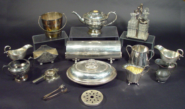 Appraisal: Good collection of silver plate including an oval entree dish