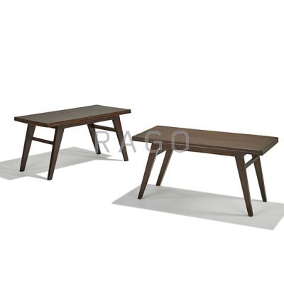 Appraisal: PIERRE JEANNERET Pair of teak low tables from Chandigarh France