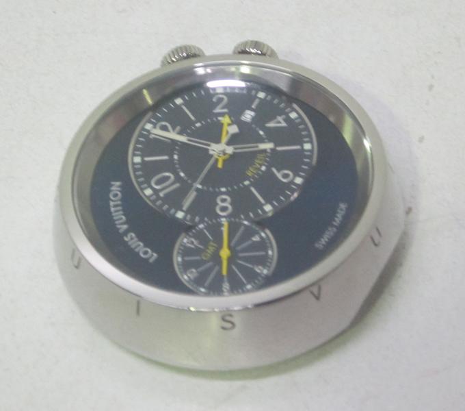 Appraisal: A LOUIS VUITTON POCKET WATCH WITH DAMIER GRAPHITE CANVAS COVER