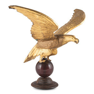 Appraisal: A Molded and Gilt Copper Eagle Form Weathervane Early th