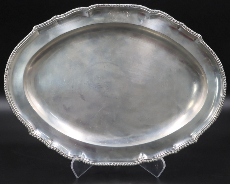 Appraisal: SILVER GEORGE III THOMAS HEMING SILVER TRAY George III Thomas