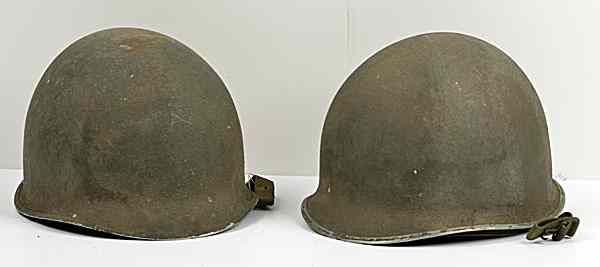 Appraisal: U S WWII M- Fixed Bale Helmet and Liner Lot