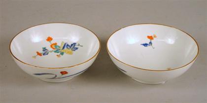 Appraisal: Pair of Kakiemon bowls Japan th century white ground enamel