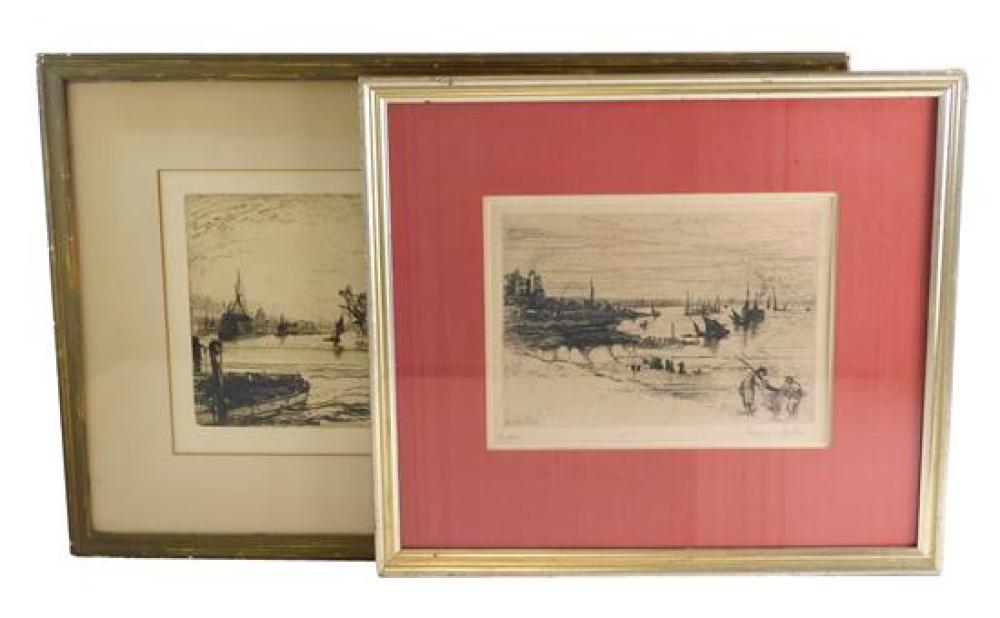 Appraisal: Seymour Haden British - The Inn Purfleet Etching and drypoint