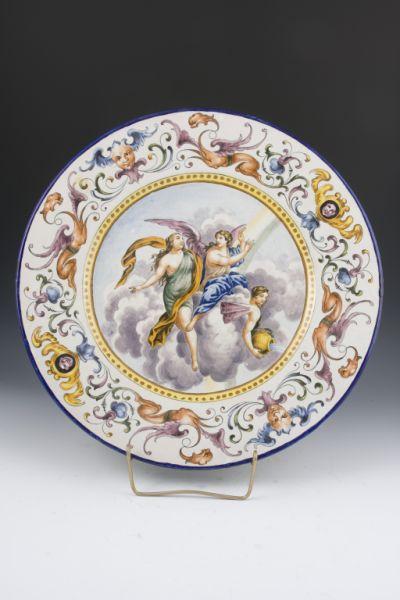 Appraisal: Italian Faience Charger late th early th c hand decorated