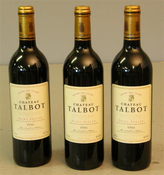 Appraisal: Chateau Talbot Saint-Julien Grand Cru Classe three bottles