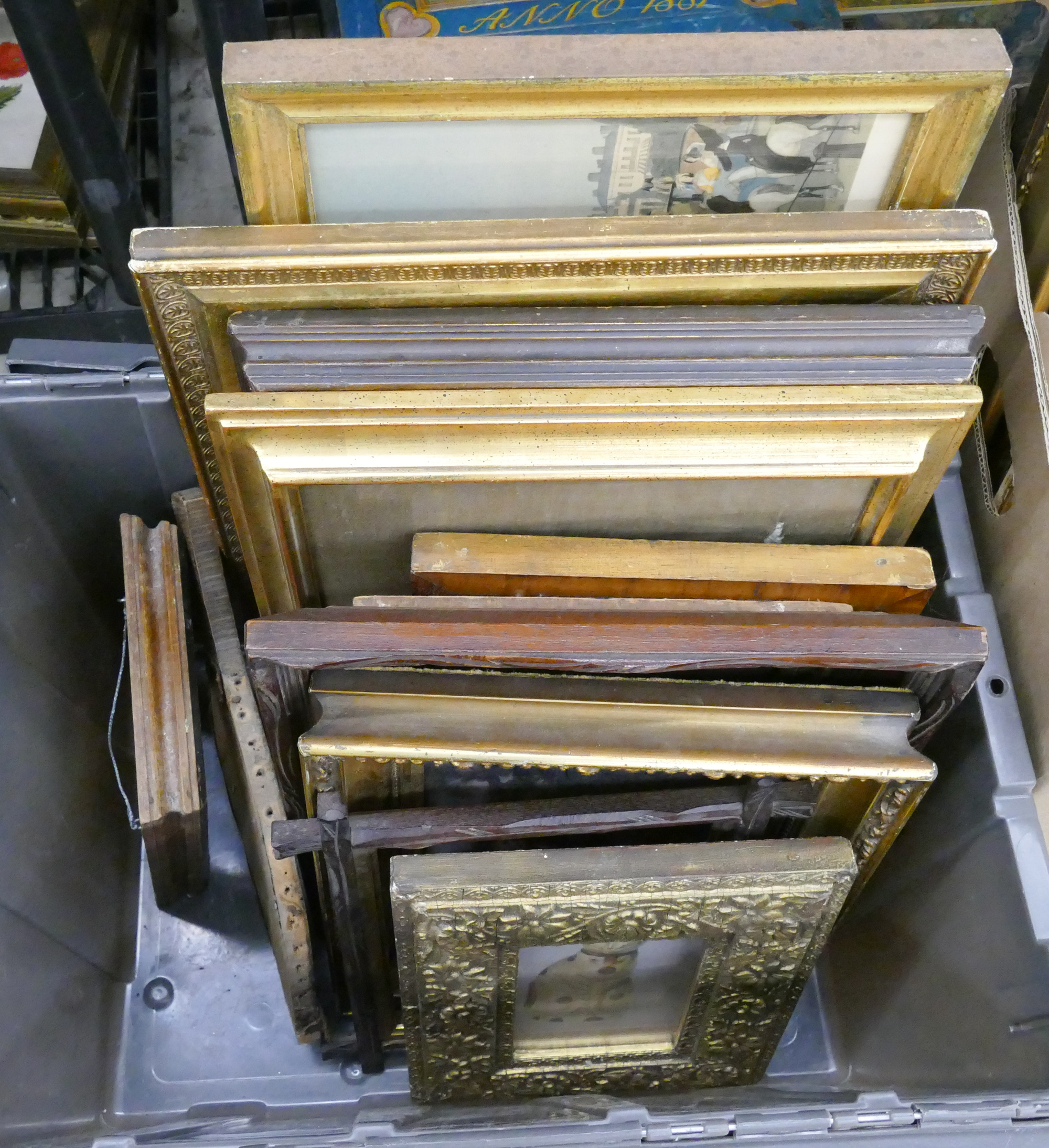 Appraisal: Tote Antique Picture Frames- pc- largest x ''