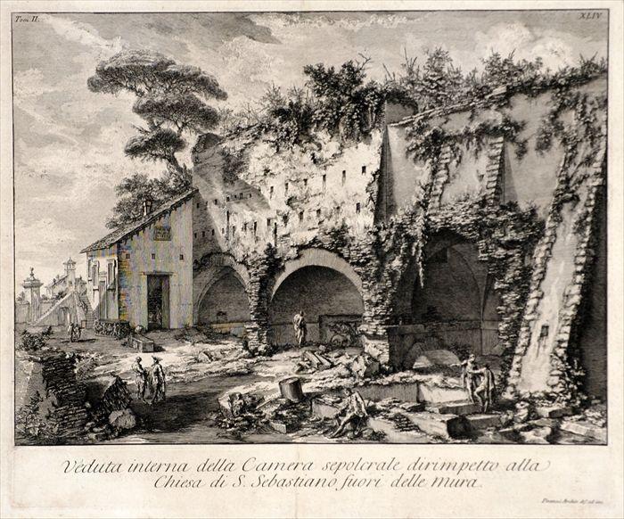 Appraisal: After Giovanni Battista Piranesi Veduta interna della Camera Engraving unframed