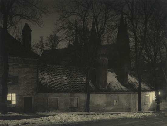 Appraisal: SUDEK JOSEF - Untitled night scene Silver print x inches