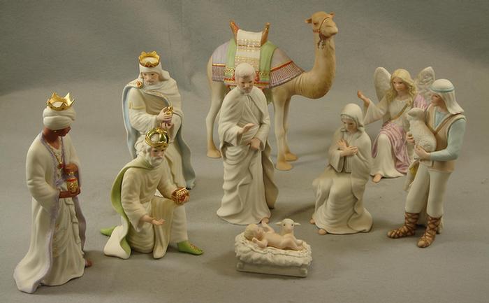 Appraisal: piece Cybis porcelain nativity set tall Estimate -