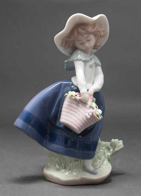 Appraisal: Lladro porcelain figure ''Pretty Pickings'' no modeled as a young