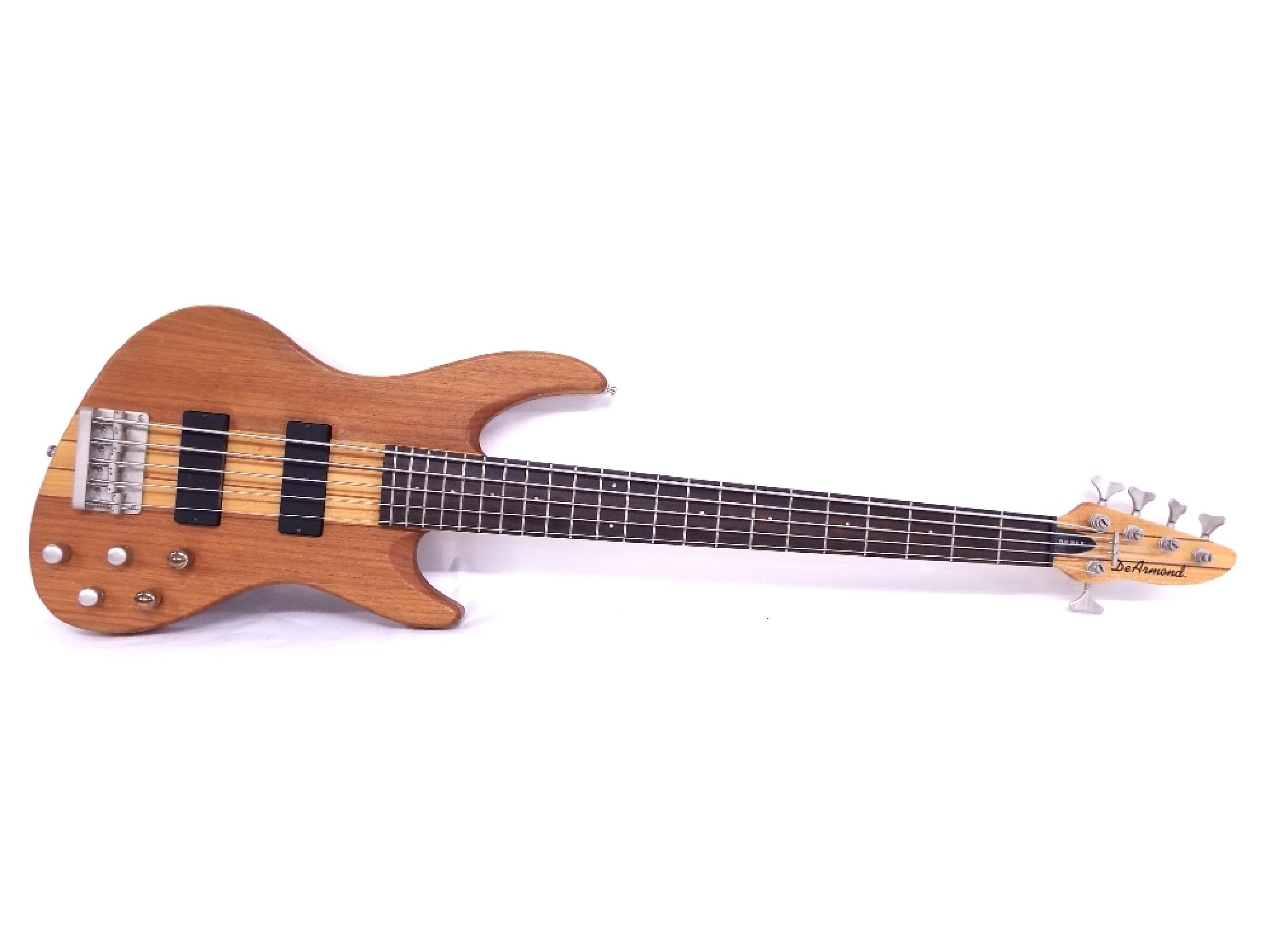 Appraisal: De Armond Pilot DLXV five string bass guitar natural finish