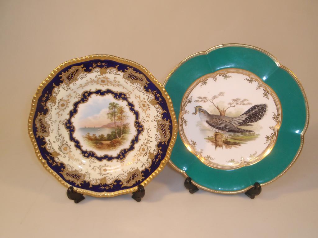 Appraisal: A Minton cabinet plate painted to the centre with a