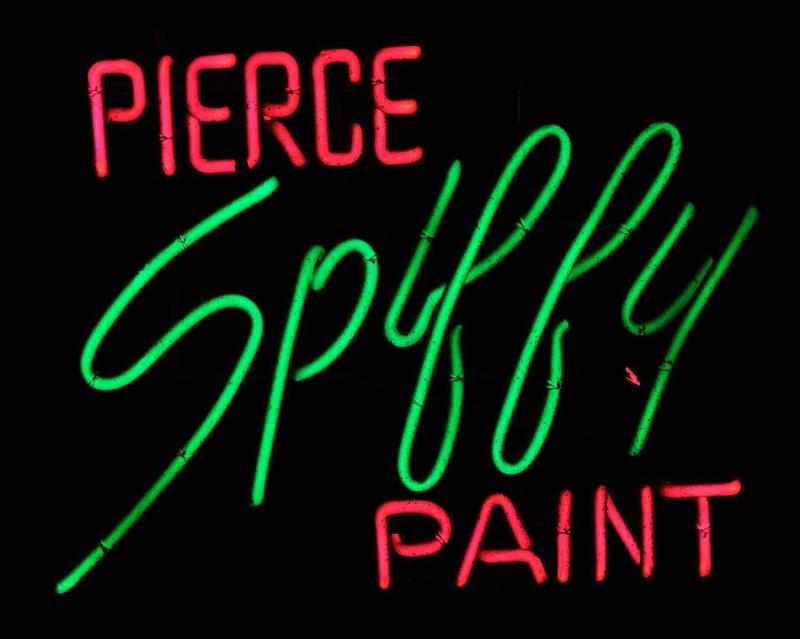 Appraisal: Pierce Spiffy Paints Neon Sign Description s F O Pierce