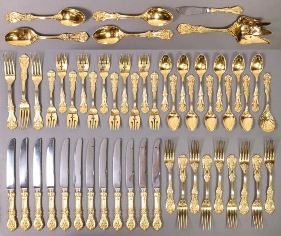 Appraisal: lot of American gilt sterling silver vermeil flatware service Reed