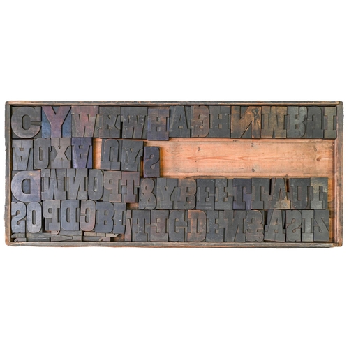 Appraisal: British Letterpress Printing A case of wood type woodletter first