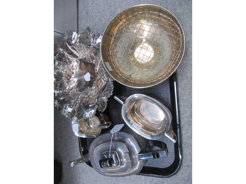 Appraisal: Tray lot of EP - tea service bowl etc