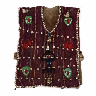 Appraisal: Beaded West African Ceremonial Vest slipover form with a heavy