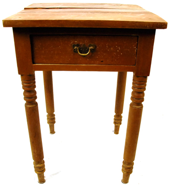 Appraisal: Sheraton Single-Drawer Table cracked top H W D