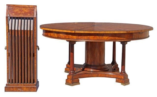 Appraisal: Regency style Patent Jupe table attributed to Theodore Alexander late