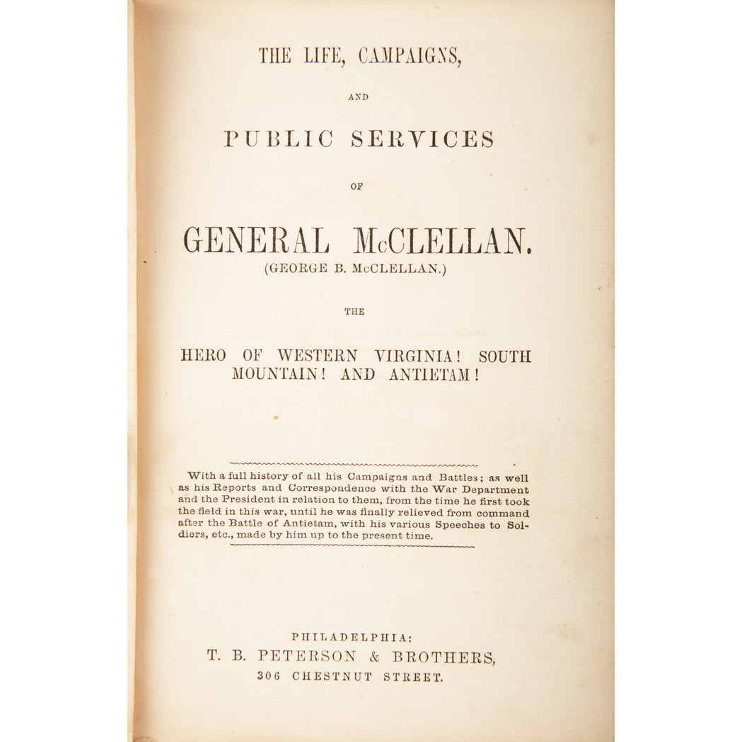 Appraisal: McCLELLAN GEORGE Oration by Gen George McClellan at West Point