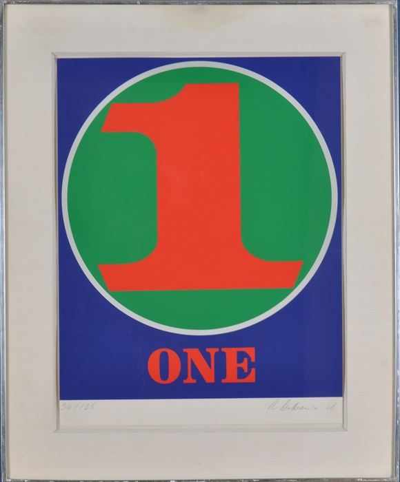 Appraisal: ROBERT INDIANA b FROM PORTFOLIO NUMBERS Serigraph in colors signed