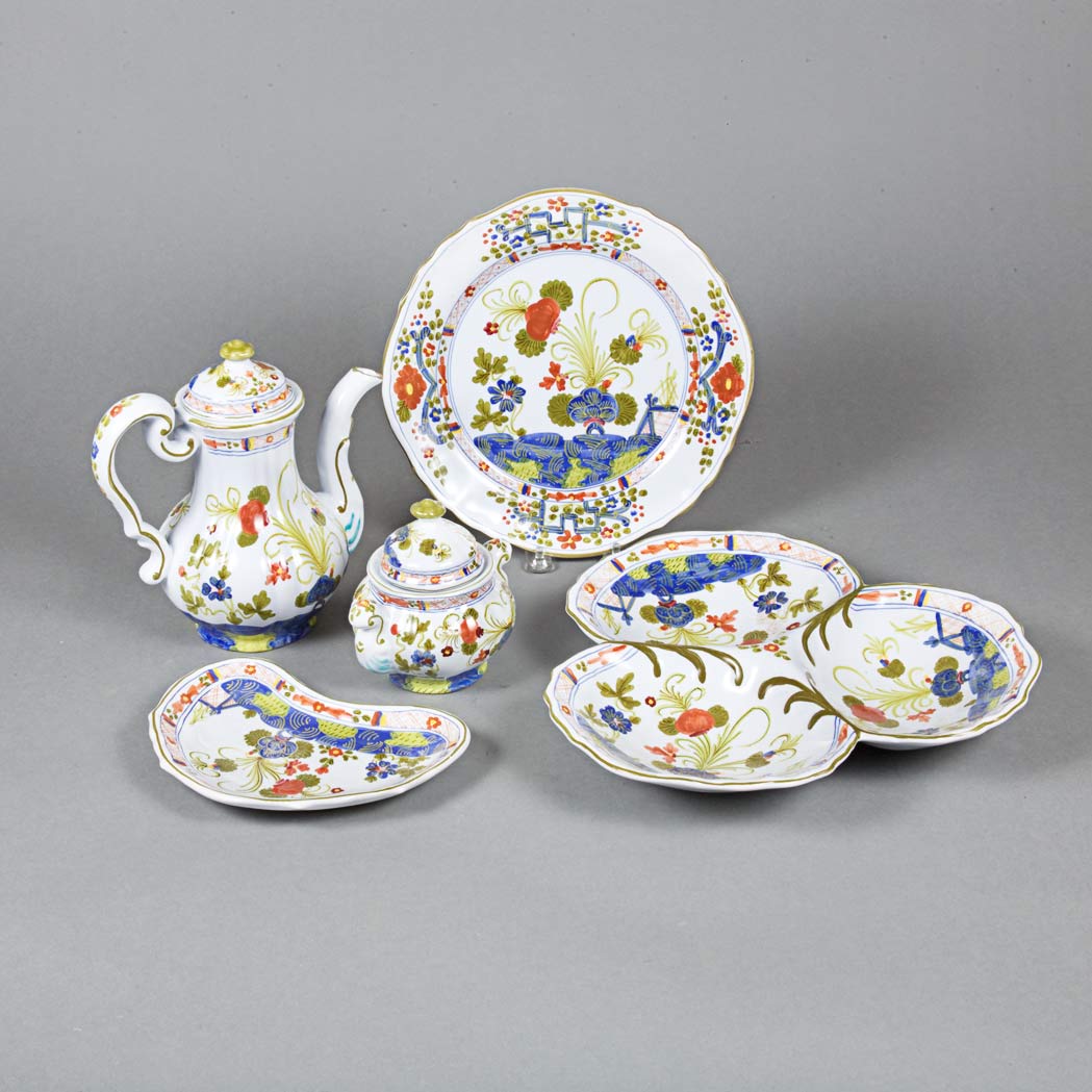 Appraisal: Italian Faience Dinner Service Approximately fifty-two pieces