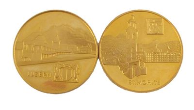 Appraisal: Two gold limited edition medallions g