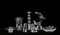 Appraisal: A Collection of Seven Steuben and Baccarat Items Steuben collection