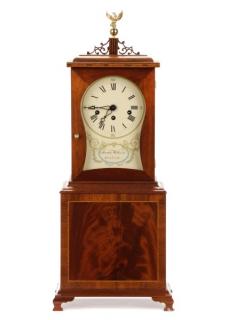 Appraisal: Aaron Willard Replica Mass Mahogany Shelf Clock After Aaron Williard