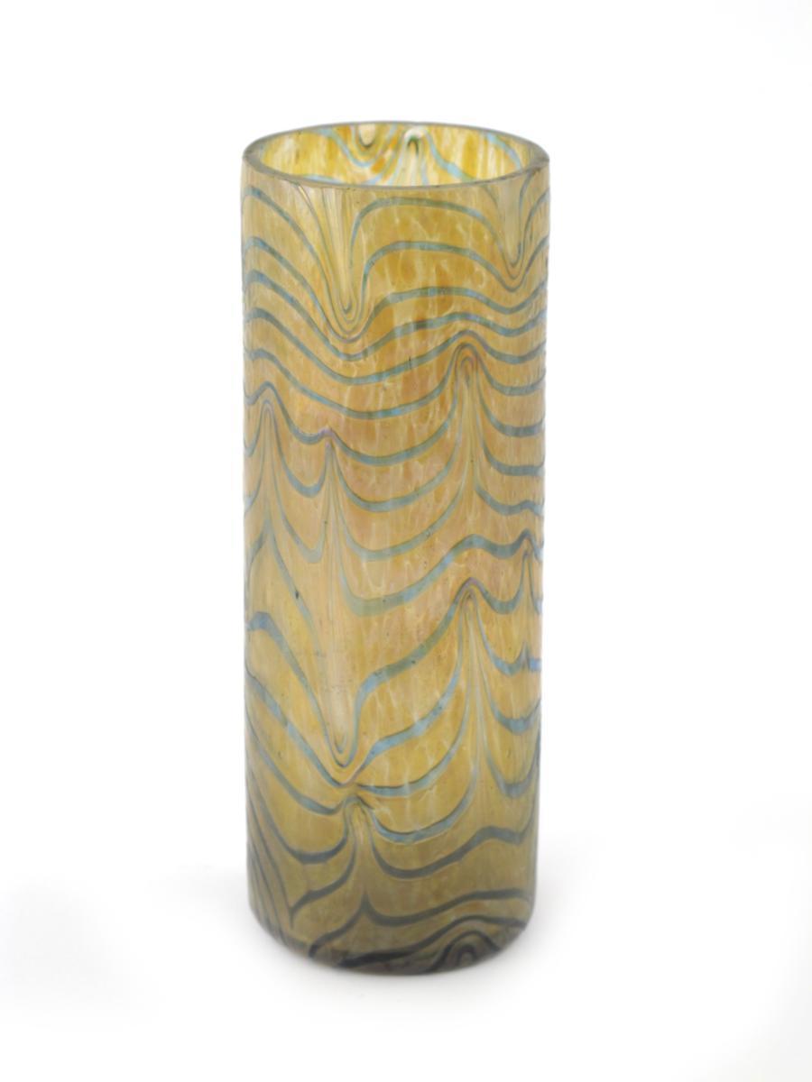 Appraisal: An Austrian iridescent glass vase