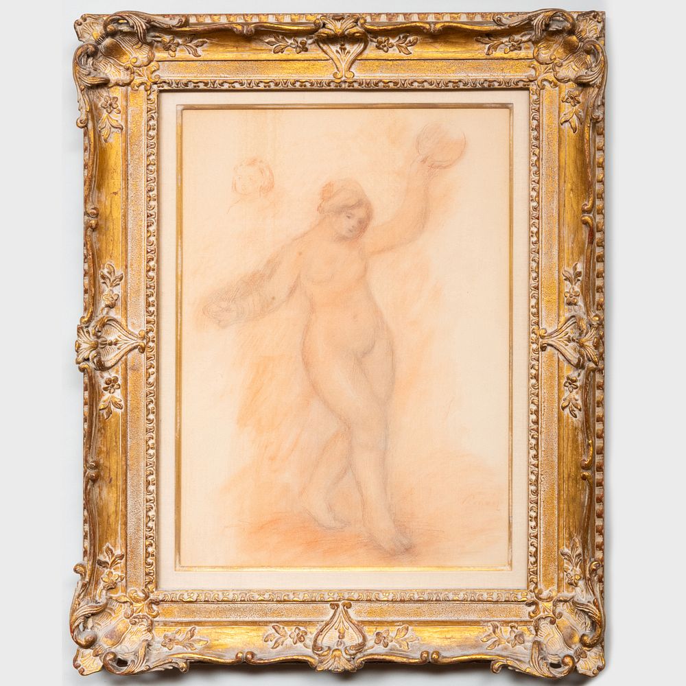 Appraisal: After Pierre-August Renoir - Nude Study with Tambourine Lithograph on