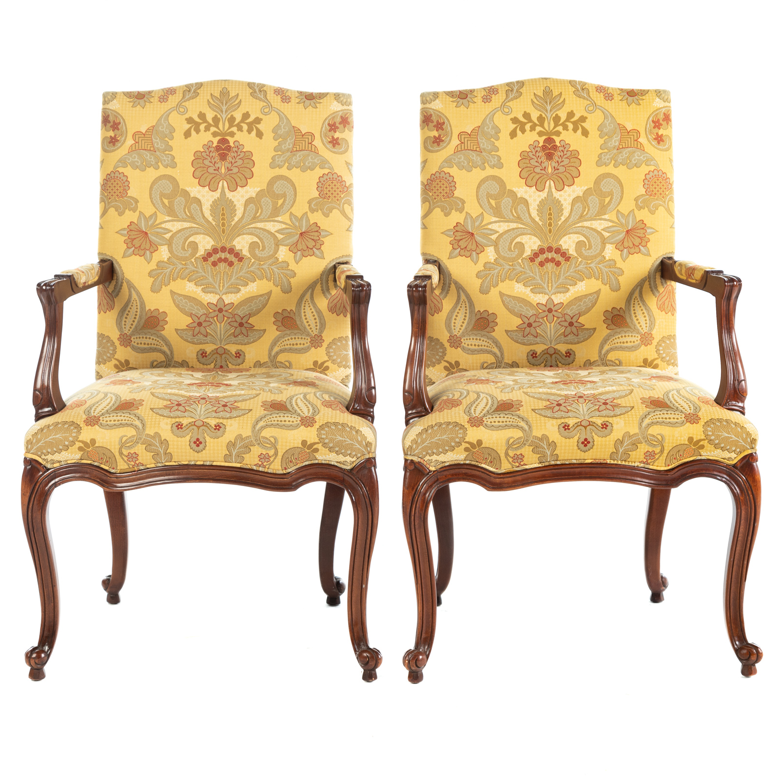 Appraisal: A PAIR OF HICKORY CHAIR LOUIS XV STYLE ARMCHAIRS th