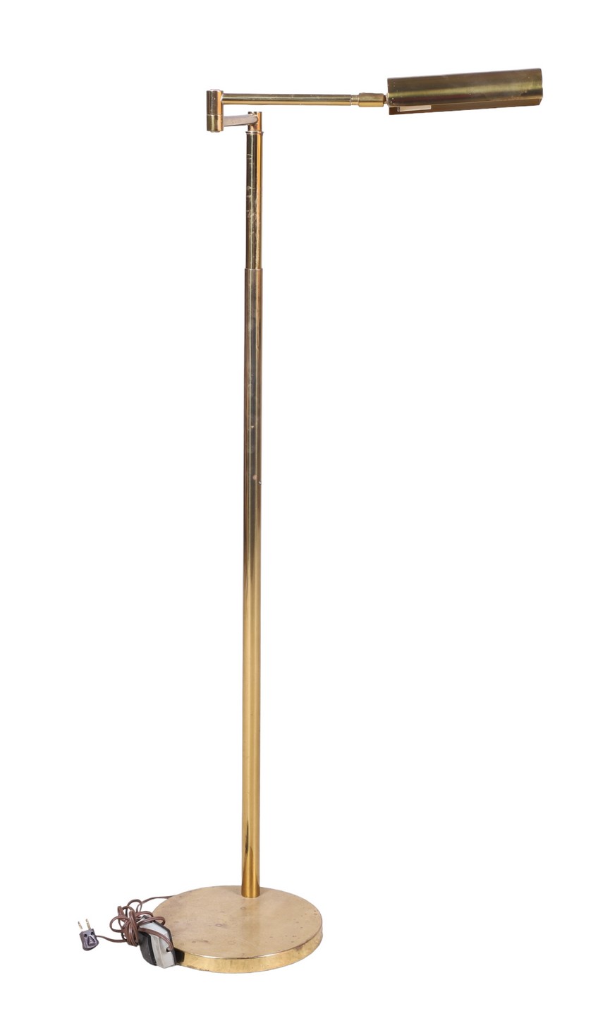 Appraisal: DMI Modern Design brass adjustable floor lamp h spotting to