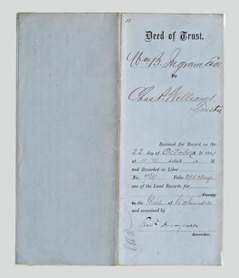 Appraisal: Six civil rights leaders partly printed deed of trust October