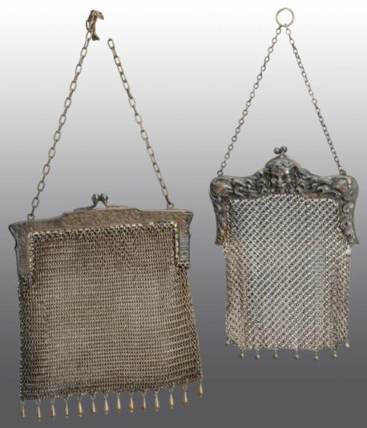 Appraisal: Lot of Silver Mesh Purses Description Includes one German Silver