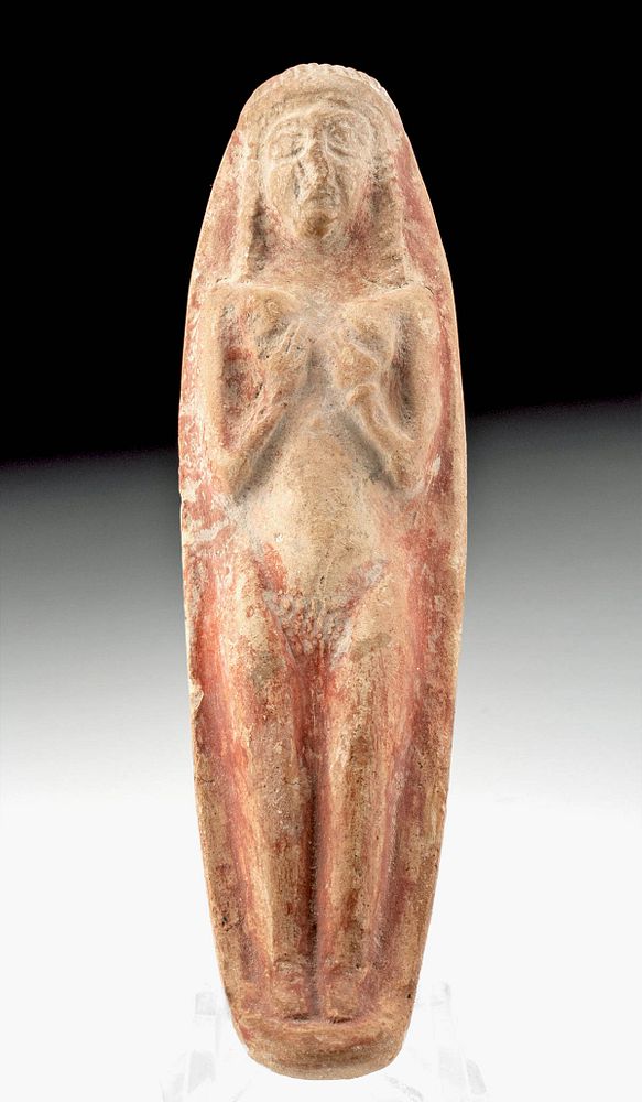 Appraisal: Neo-Babylonian Terracotta Female Plaque Figure Ancient Near East Mesopotamia Babylon