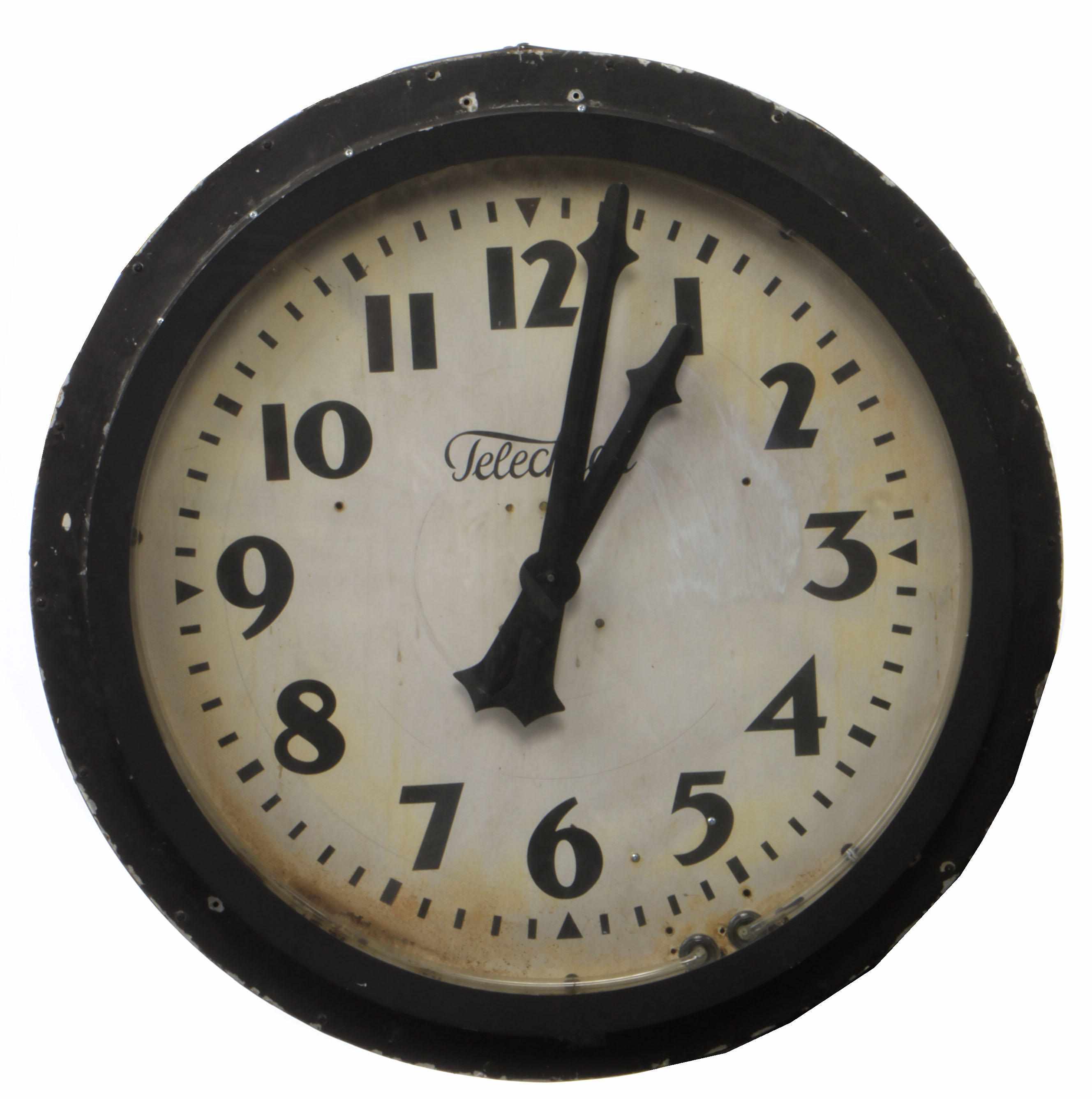 Appraisal: A large Telechron neon wall clock height in width in