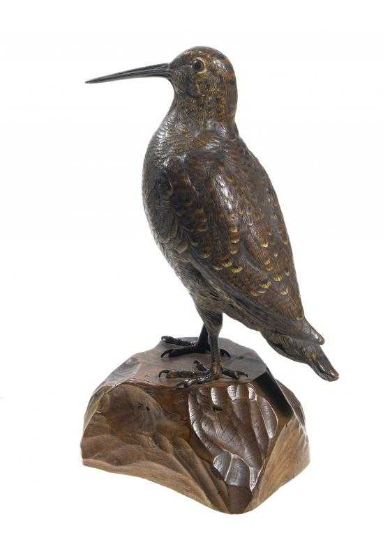 Appraisal: A VIENNESE COLD PAINTED BRONZE MODEL OF A WOODCOCK BY