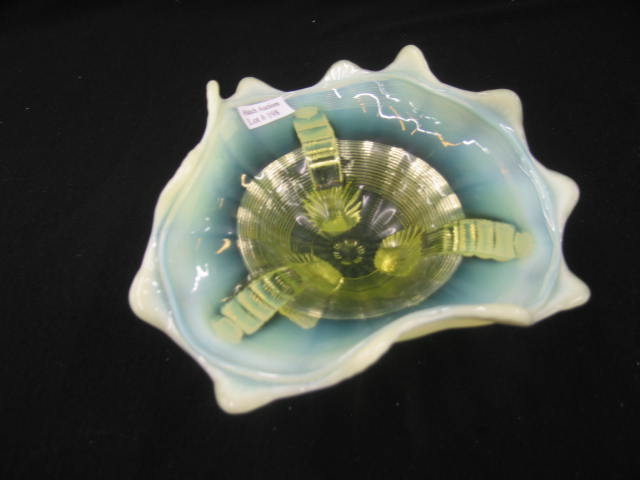 Appraisal: Vaseline Opalescent Art Glass Bowl