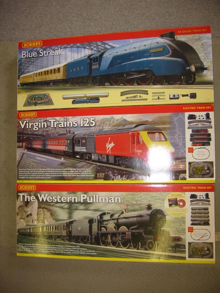 Appraisal: Three Hornby train sets Blue Streak R Virgin Trains R