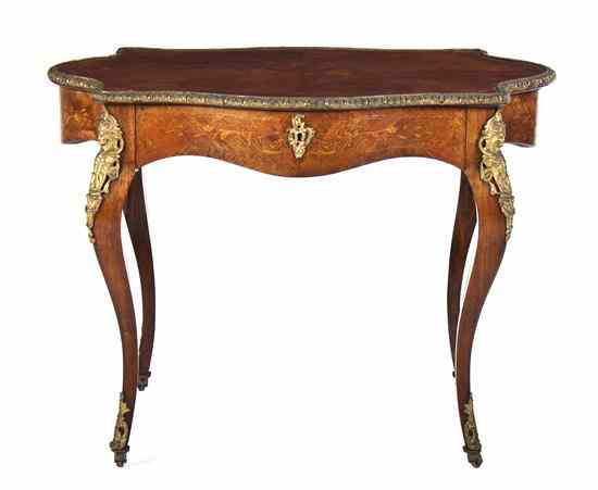 Appraisal: A Louis XVI Style Marquetry and Gilt Metal Mounted Bureau