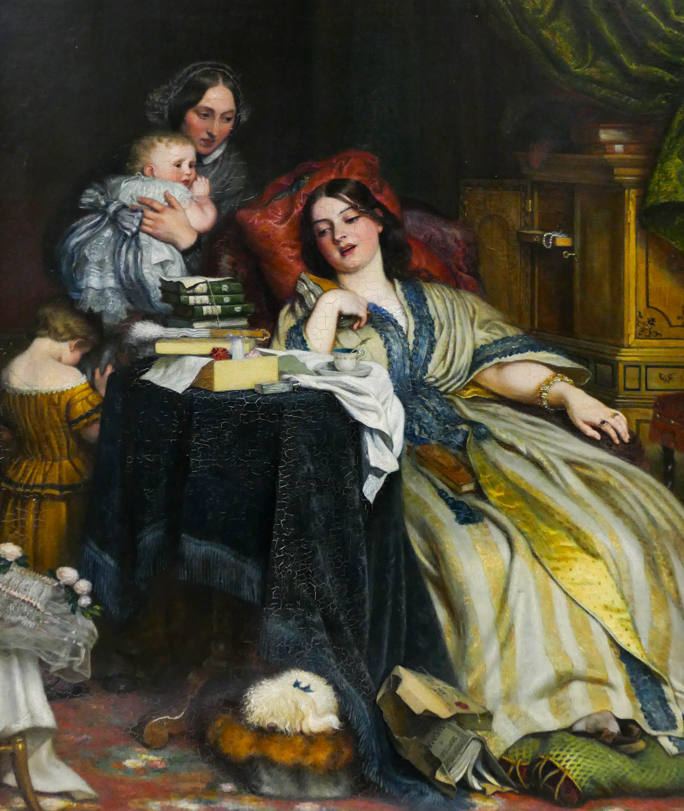 Appraisal: Charles West Cope - British ''Duties of a Woman'' Oil